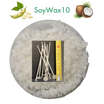 SoyWax10 szójaviasz-kókuszviasz gyertya alap 1000g + 10 db gyertyakanóc